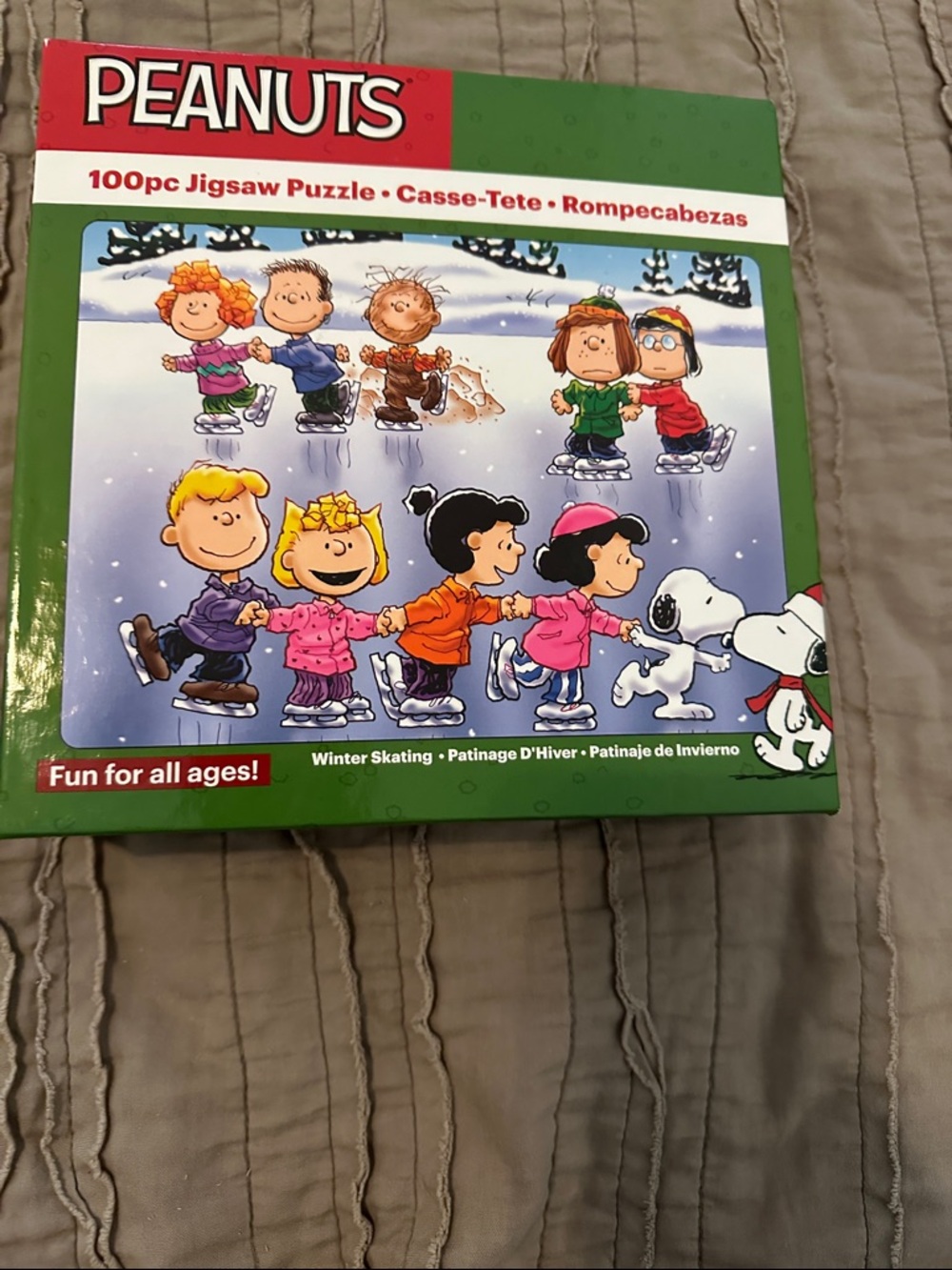 Peanuts Winter Skating Puzzle - NEW 100 pc